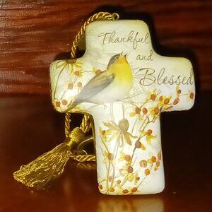 DEMDACO Thankful and Blessed Artful Cross